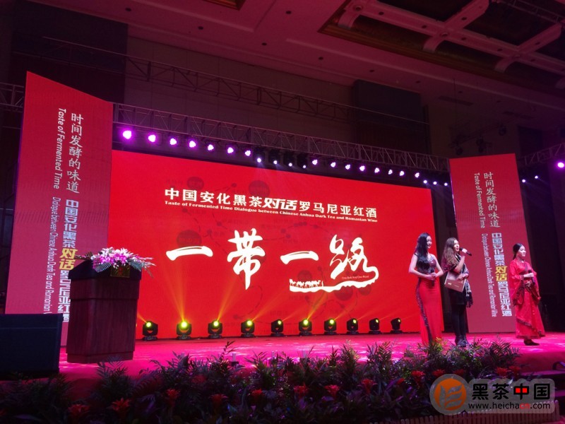 點擊打開原圖 來自上海交通大學的羅馬尼亞留學生與安化黑茶茶仙子一同朗誦李定新老師的詩歌作品《時間發酵的味道》