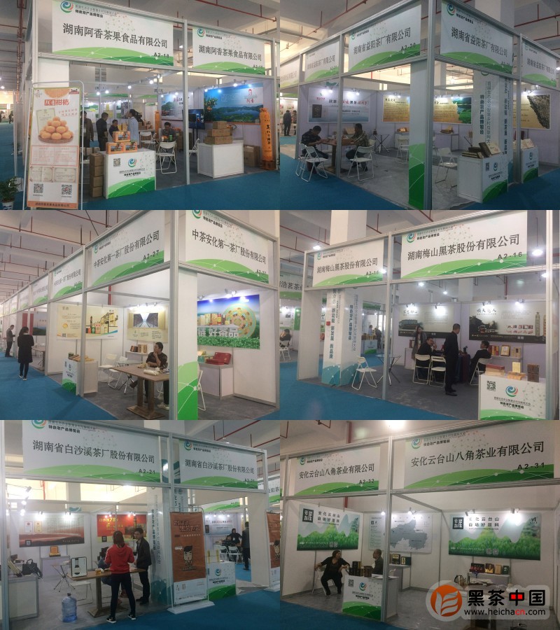近二十家安化黑茶品牌企業參加了首屆益陽農產品博覽會